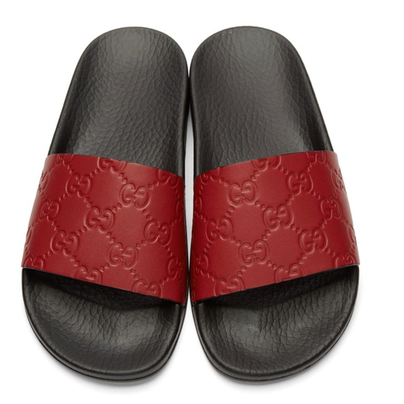 Gucci Shoes - Red Gucci slides